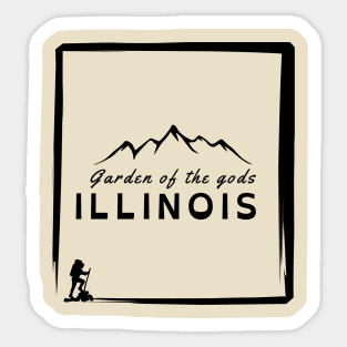 Garden of the gods, Illinois Sticker